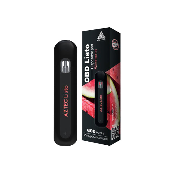 Aztec CBD Listo 500mg CBD Disposable Vape Pen - 1ml 600 Puffs