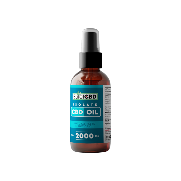 Bullet CBD 2000mg Pure CBD Isolate MCT Oil Spray - 10ml