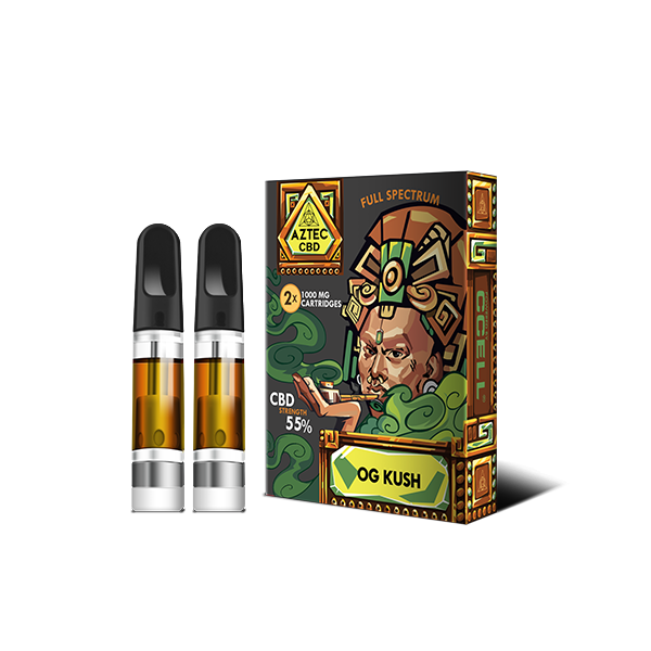 Aztec CBD 2 x 1000mg Cartridge Kit - 1ml