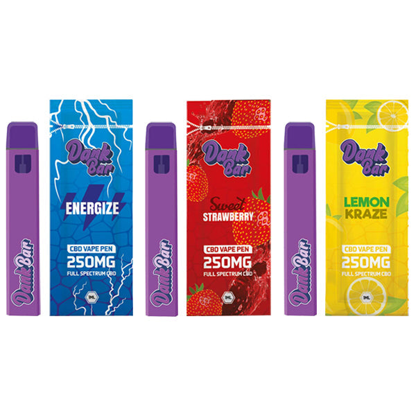 Dank Bar 250mg Full Spectrum CBD Vape Disposable by Purple Dank - 12 flavours (BUY 1 GET 1 FREE)