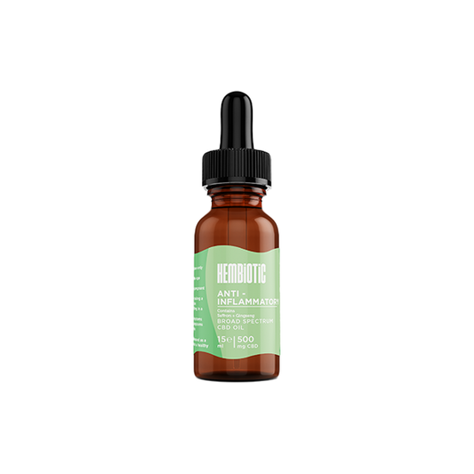 Hembiotic 500mg Broad-Spectrum Functional CBD Oil - 15ml