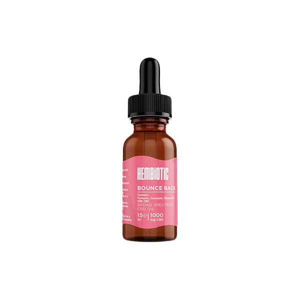 Hembiotic 1000mg Broad-Spectrum Functional CBD Oil - 15ml